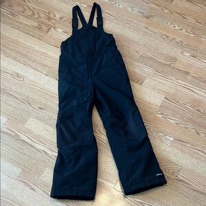 Kids Black Snow Bib Overalls Pants L.L. Bean sz 8
